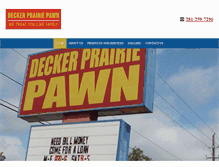 Tablet Screenshot of deckerprairiepawn.com